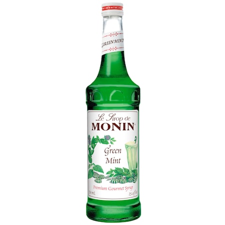 Monin Monin Green Mint Syrup 750mL Bottle, PK12 M-AR021A
